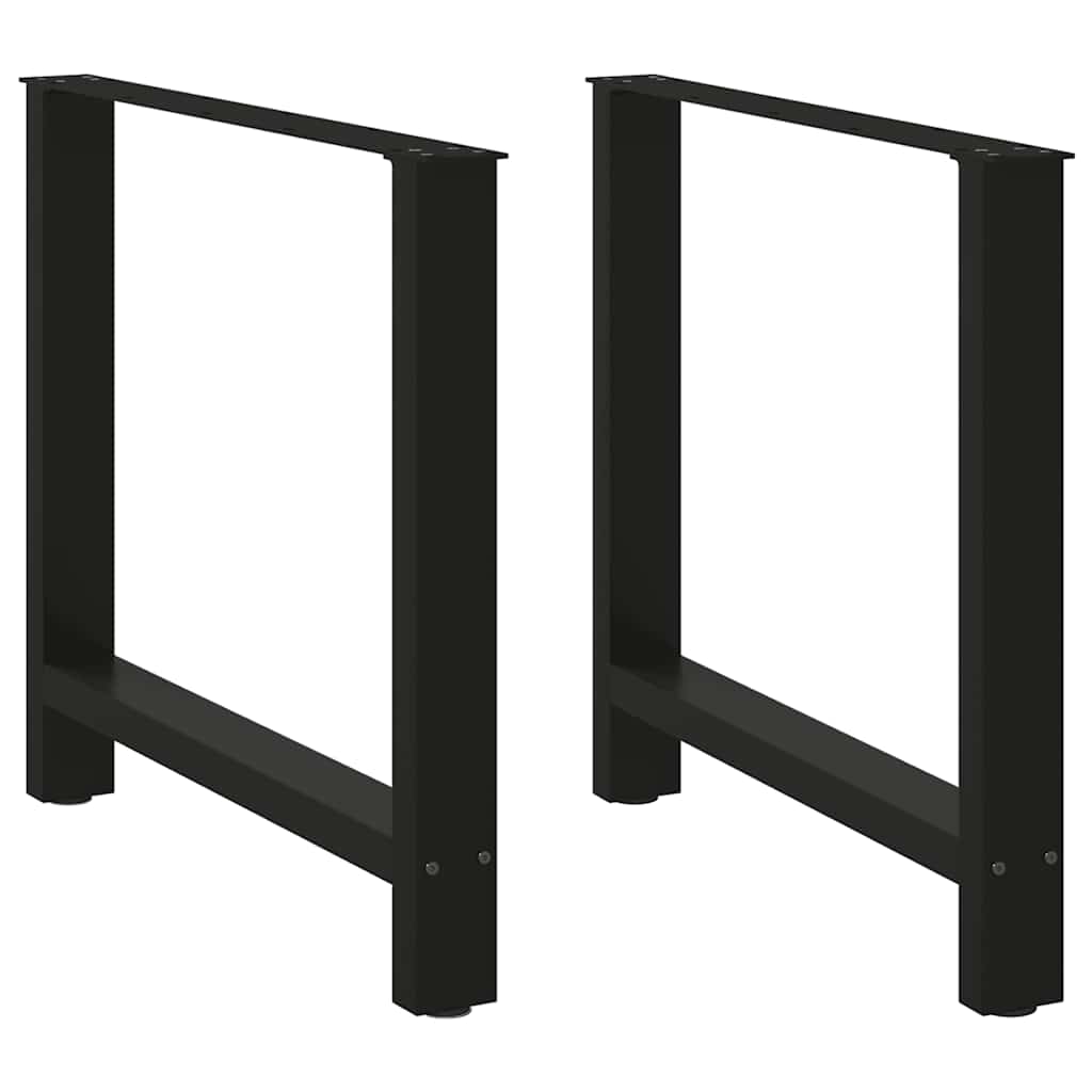 vidaXL Patas para mesa de comedor (2 unidades, 80 x 72-73 cm, acero)