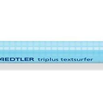 Staedtler triplus textsurfer 362 rotulador fluorescente - punta biselada 1 - 5mm aprox - tinta base de agua - color azul cielo (10 uds)