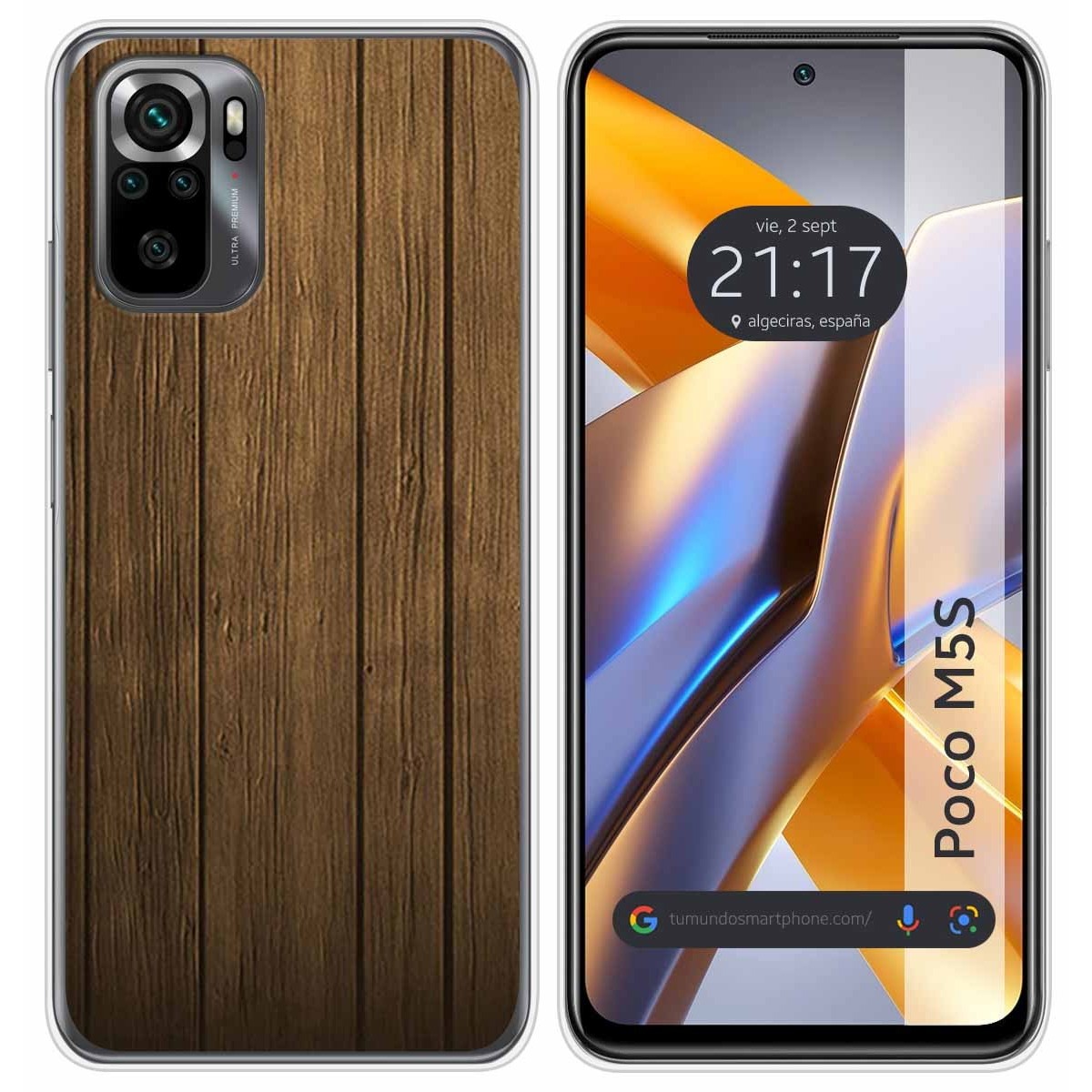Funda Silicona para Xiaomi POCO M5s diseño Madera Dibujos