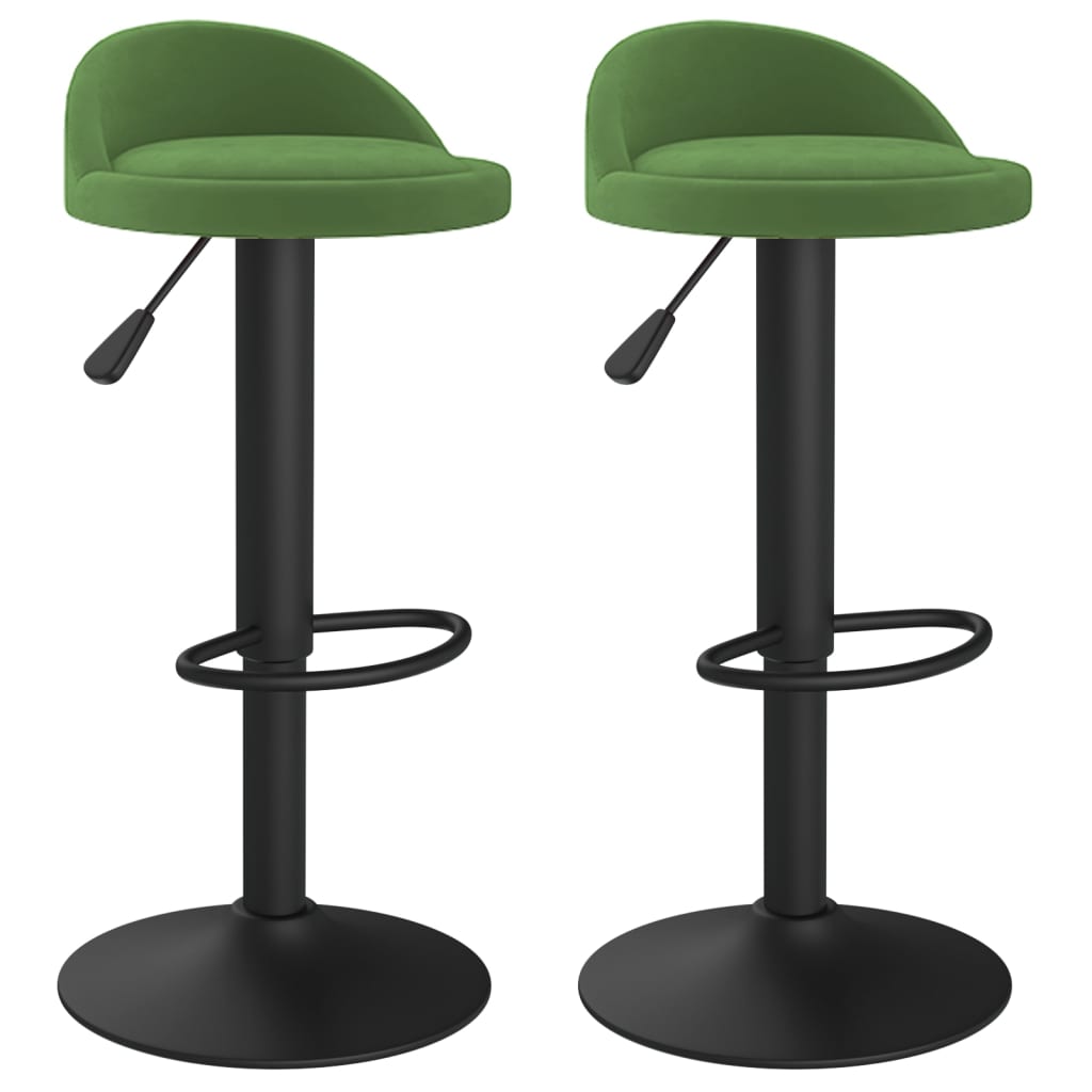 vidaXL Taburetes de cocina 2 unidades terciopelo en color Verde oscuro/Rosa/Gris claro y más | cómodas modernas ergonómicas para comedor cocina salón hogar