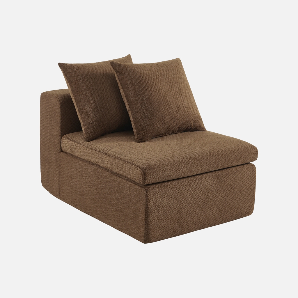 sweeek - Módulo para sofá modular de tela chenilla , Movi , 76x110x62