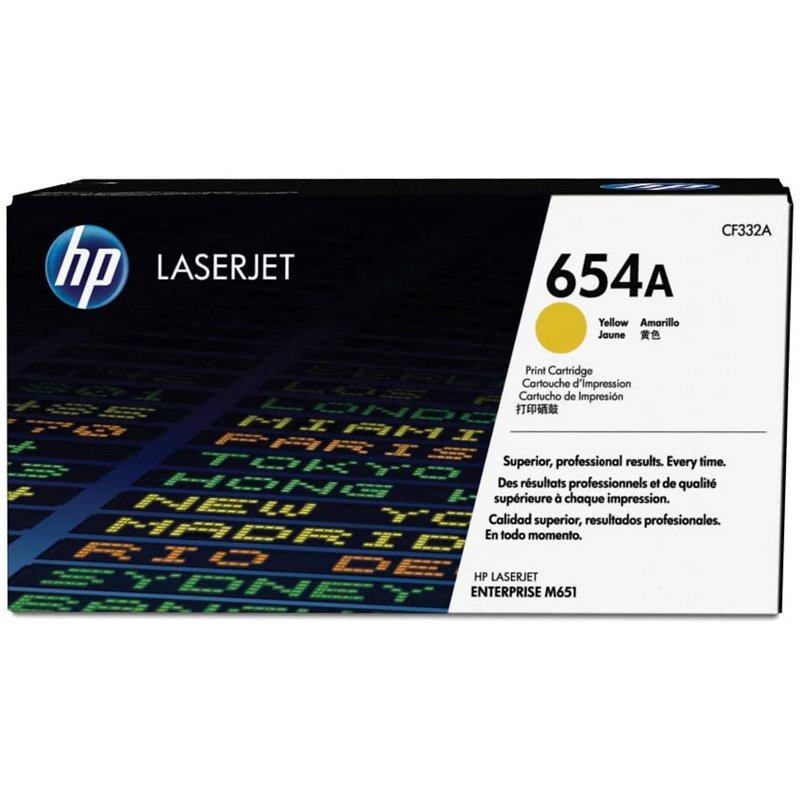 Toner HP 654A Amarillo MFP M651 15000 PAG
