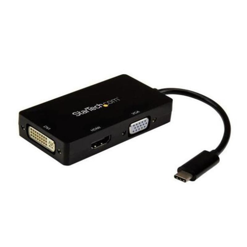 Startech Adaptador Gráfico USB-C a HDMI/DVI/VGA