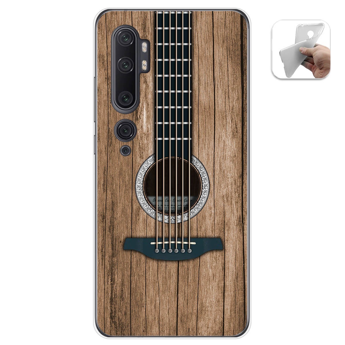 Tumundosmartphone Funda Gel Tpu para Xiaomi Mi Note 10 diseño Madera 11 Dibujos