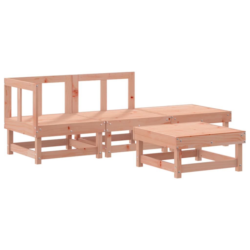 vidaXL Juego de muebles de jardín 4 pzas madera maciza abeto Douglas