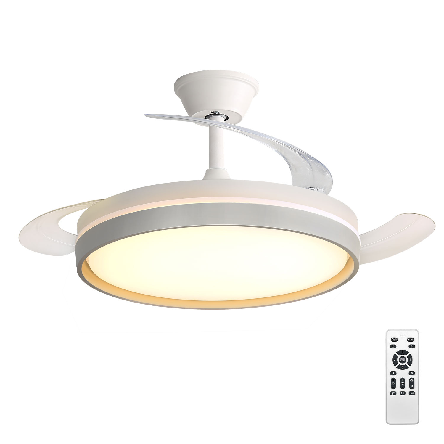 Ventilador de Techo LED Silencioso: Motor Reversible, 6 Velocidades, Control Remoto | Miravia Premium