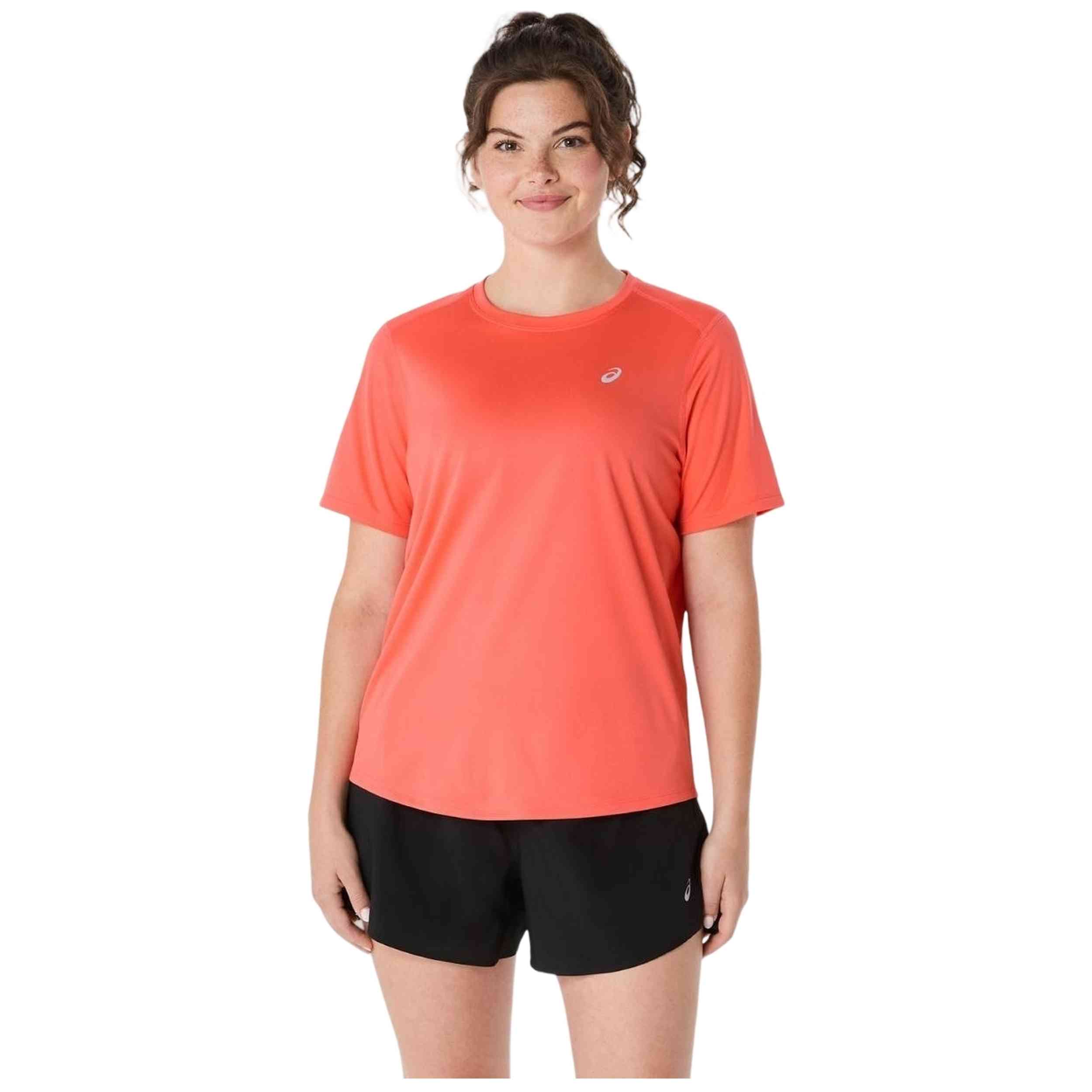 Camiseta De Manga Corta Asics modelo 2012D170-703-W para hombre y mujer en color Rojo