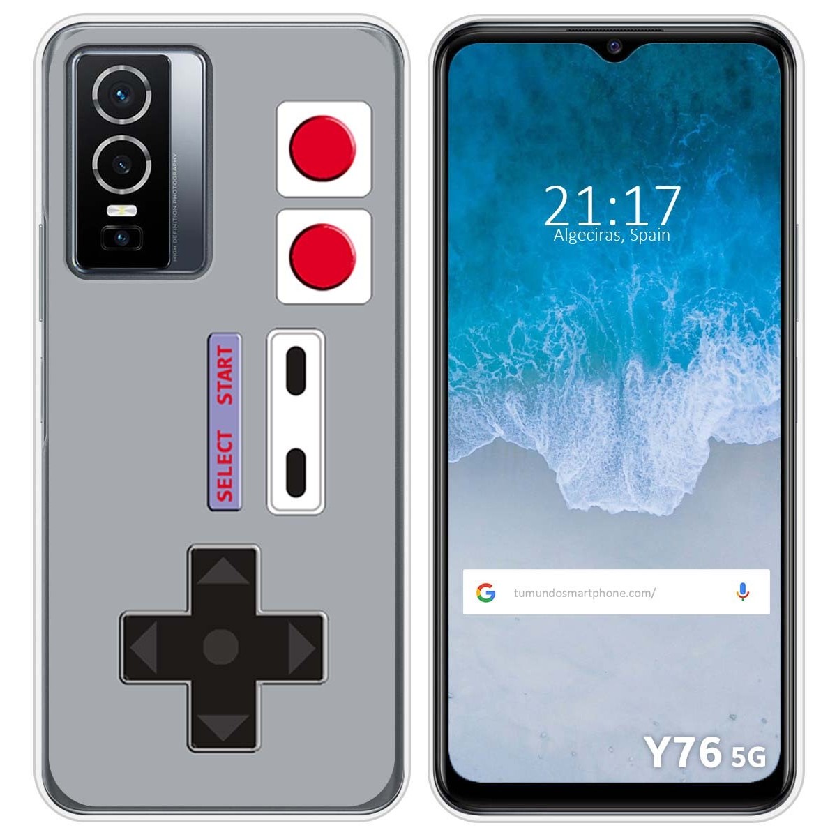 Funda Silicona para Vivo Y76 5G diseño Consola Dibujos
