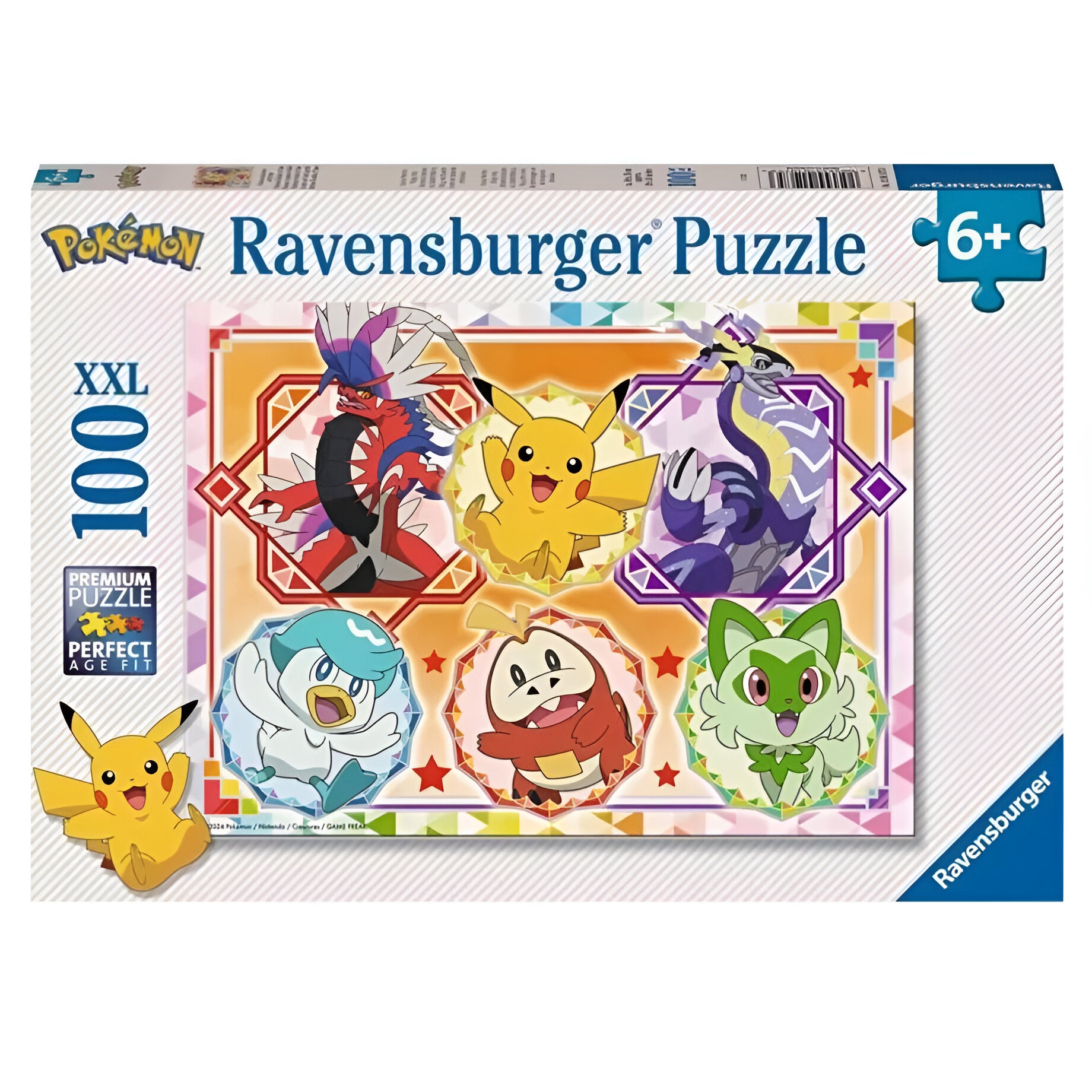 RAVENSBURGER PUZLE POKEMON 100 PIEZAS XXL, 01075, TIENDA CON LICENCIA OFICIAL