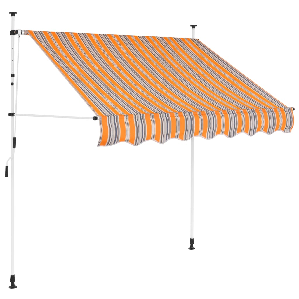 Vidaxl Toldo Manual Retráctil 150 Cm Color Azul y Blanco