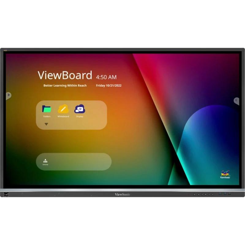 ViewSonic - Pantalla táctil interactiva IFP5550-5 de 55 pulgadas con resolución 4K Ultra HD, 40 puntos táctiles simultáneos y brillo 500 cd/m² para aulas y puntos de venta