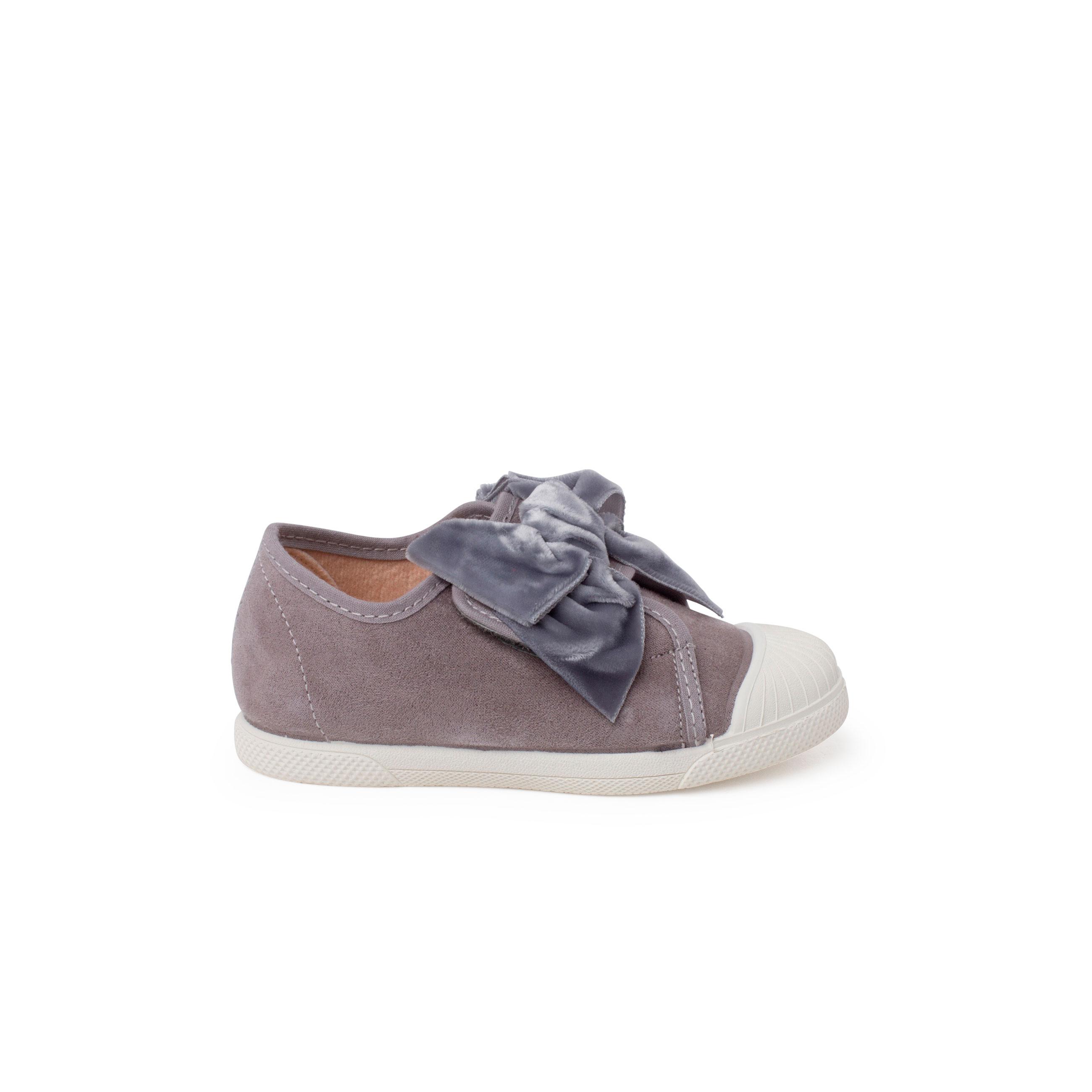 Pisamonas Zapatillas Lazo Terciopelo para Niña