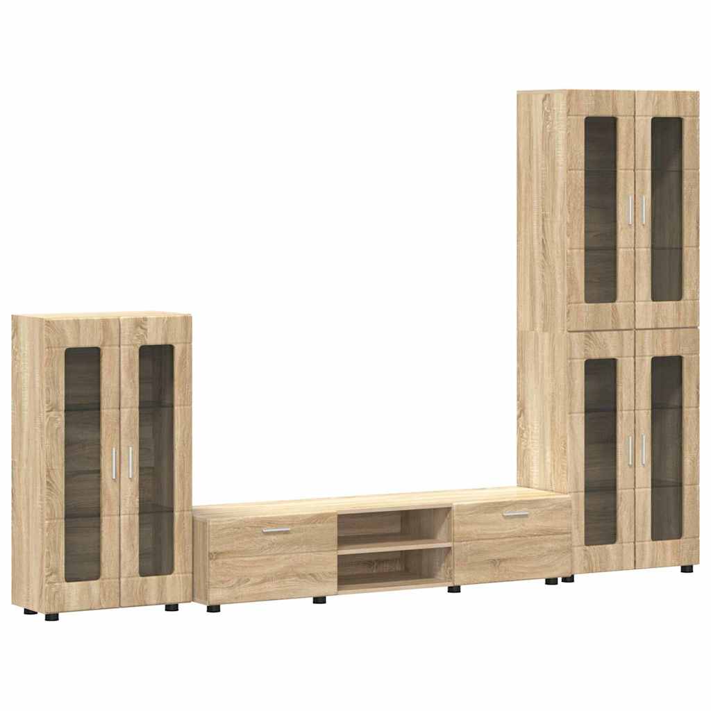 vidaXL Conjunto de mueble de TV con cajón FLORIN Madera de ingeniería
