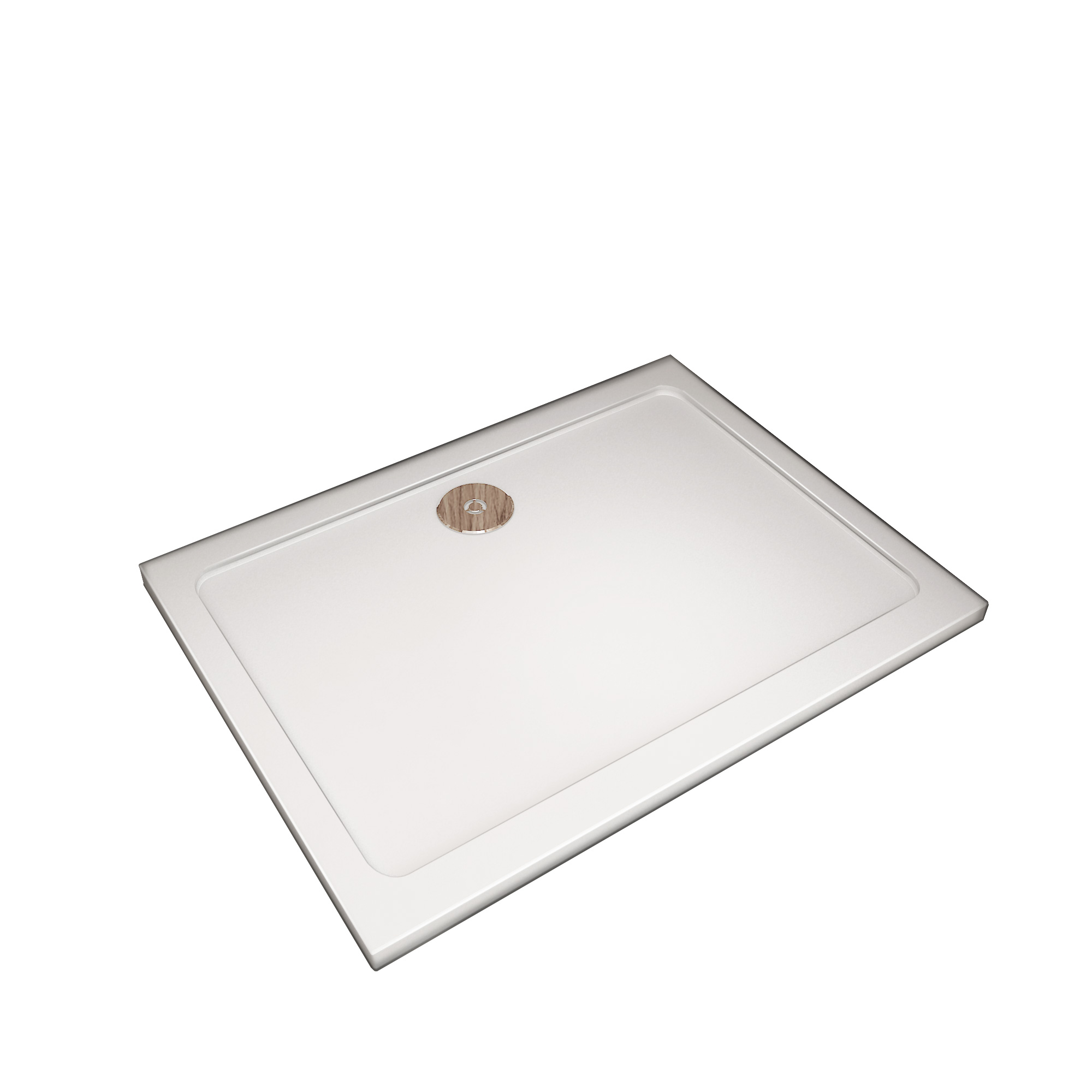 Plato de Ducha Cuadrado,Blanco,100x100x3cm,para Mamparas