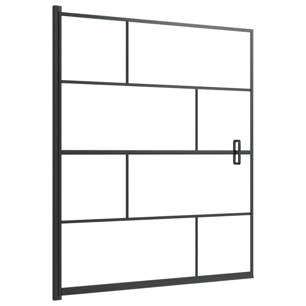 vidaXL Mampara de Ducha ESG Negro Baño Cabina Partición Cubículo Dimensiones 80 x 140 cm, 100 x 140 cm, 116 x 140 cm