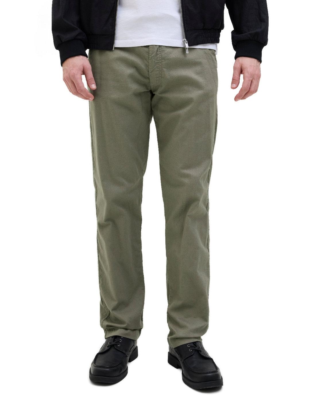 Pantalón Jack&Jones Kane verde de lino para hombre