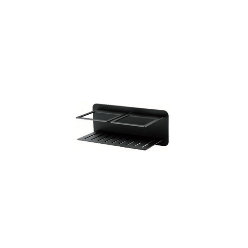 Imex Iman ADI011/NG Jabonera frontal elegante de acero inoxidable S304 en color negro mate