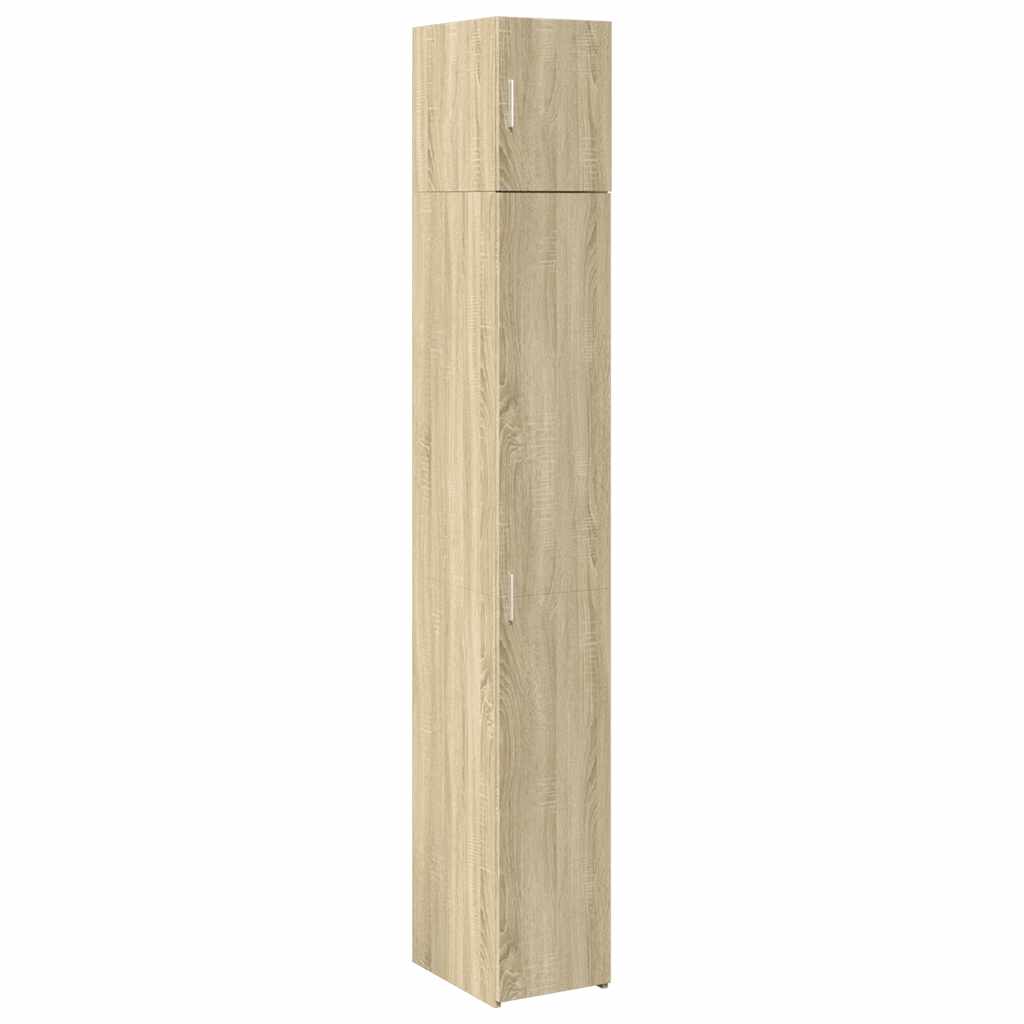 vidaXL Armario estrecho madera ingeniería roble Sonoma 30x42,5x225 cm