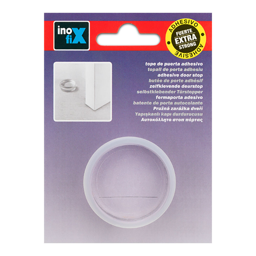 tope cilindrio transparente con adhesivo extra fuerte (blister) inofix