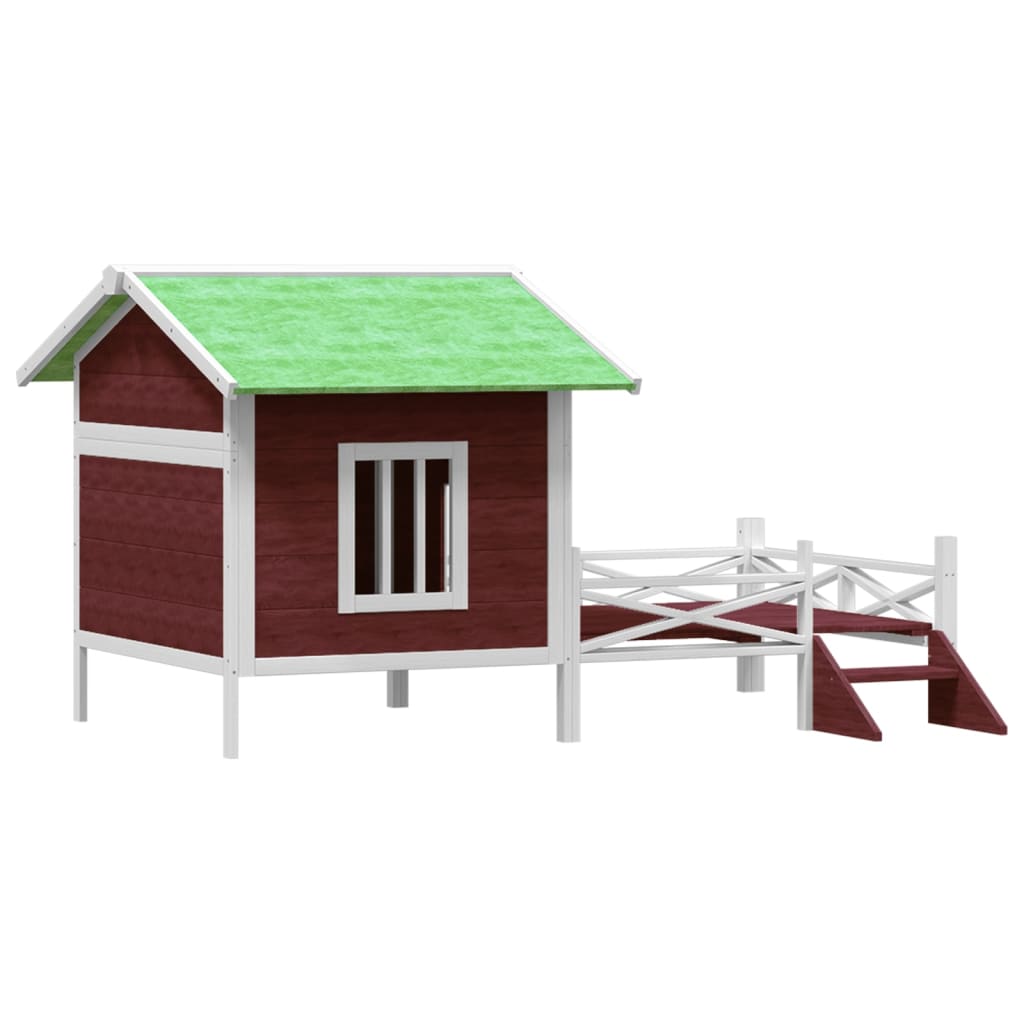 vidaXL Caseta para Perros Perrera Casita Animales Jardín Color Gris, Marrón, Moca y mas