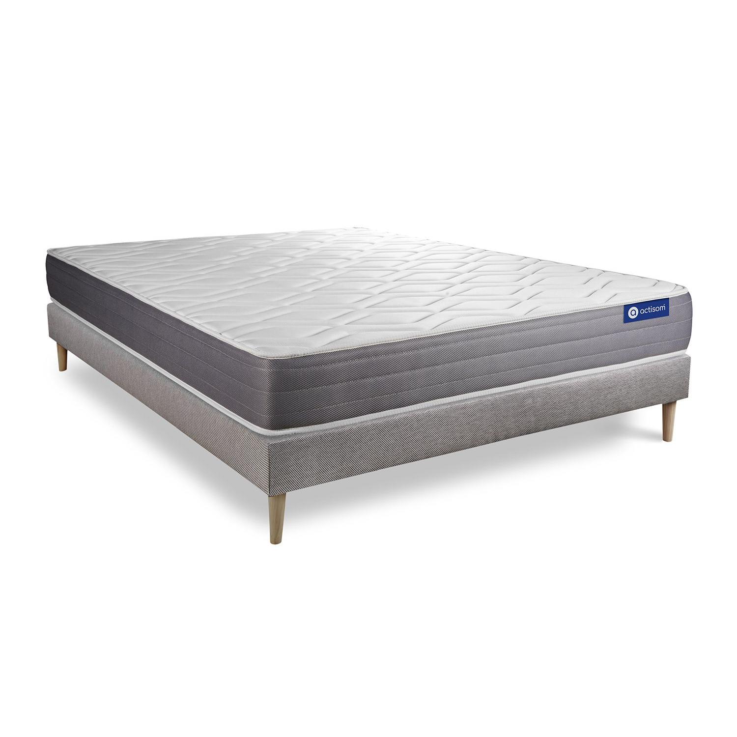 Pack colchón Actimemo dream 130x200cm + Somier, espuma viscoelástica, 5 zonas de confort