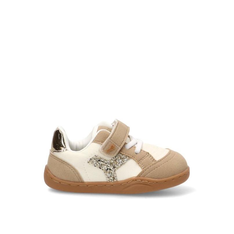 Zapatillas Respetuoso/barefoot Etika - Niña - Suela Plana - Modelo 52466 - Color Oro