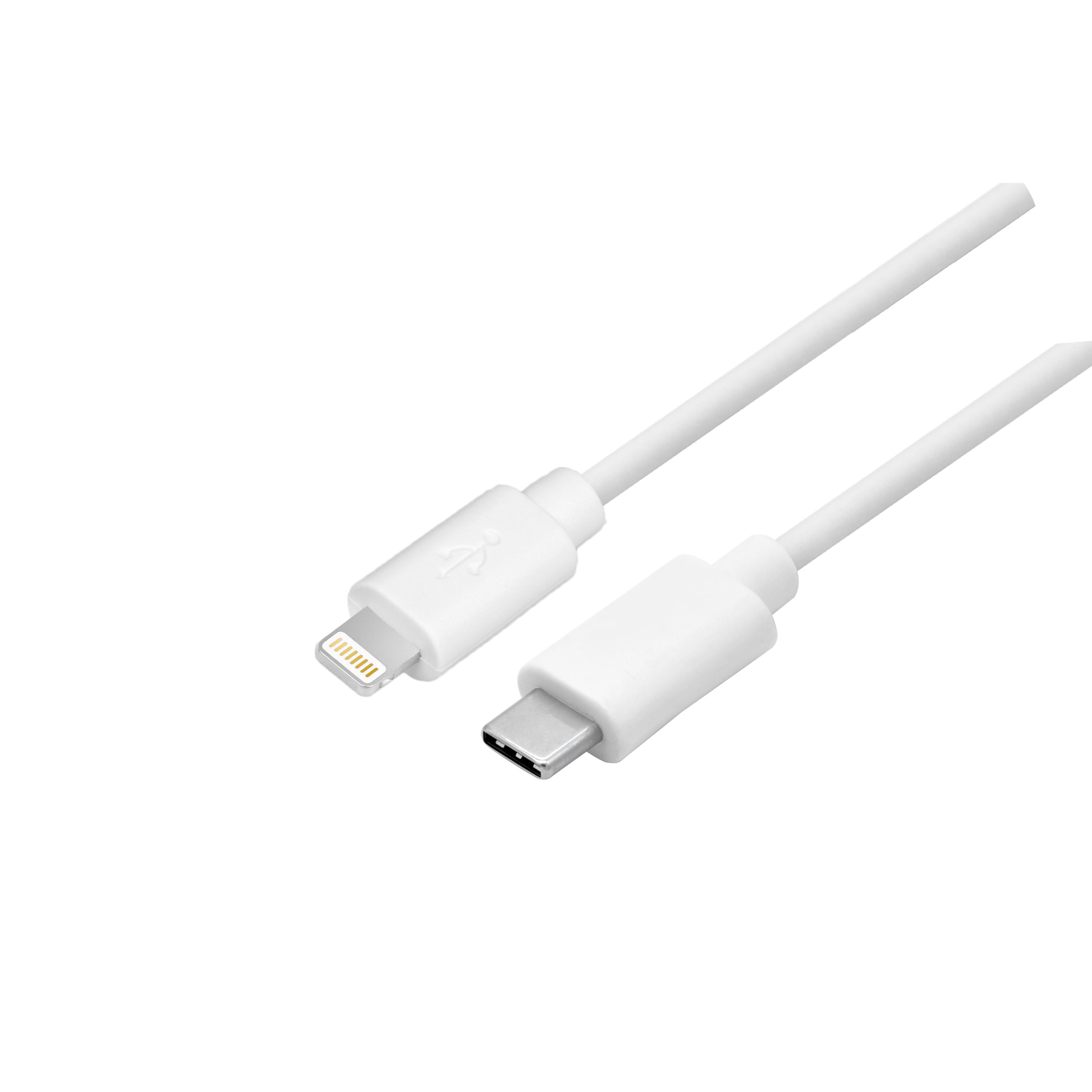 Coolbox - Cable USB-C a conector Lightning, Transferencia de datos y Carga, Hasta 480Mbps, 1m