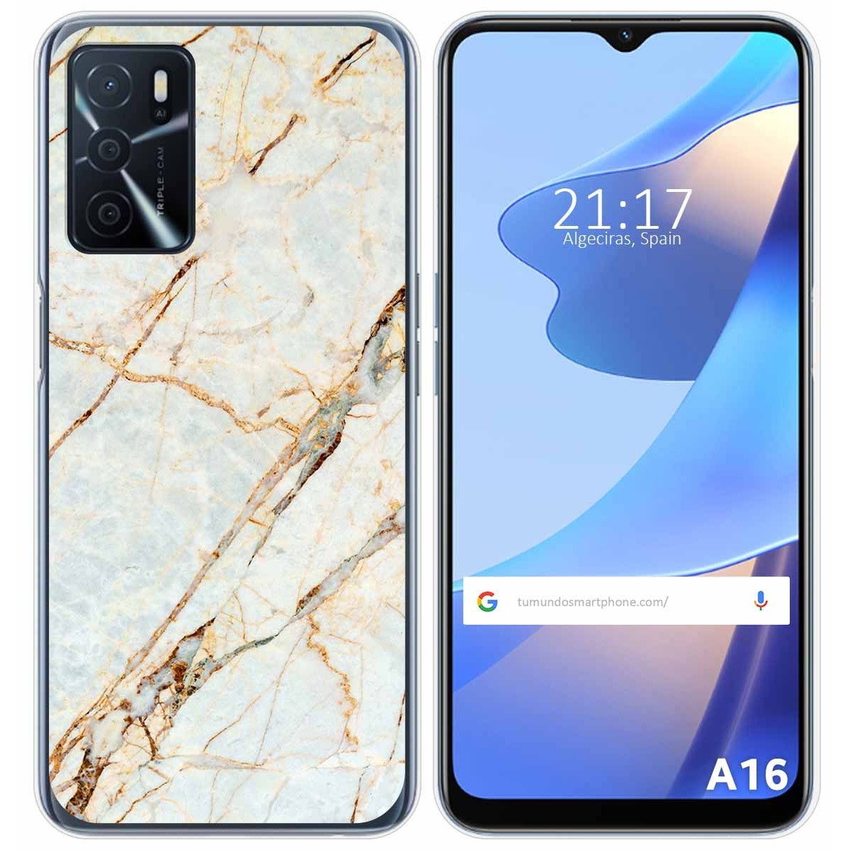 Funda Silicona para Oppo A16 / A16s diseño Mármol 13 Dibujos