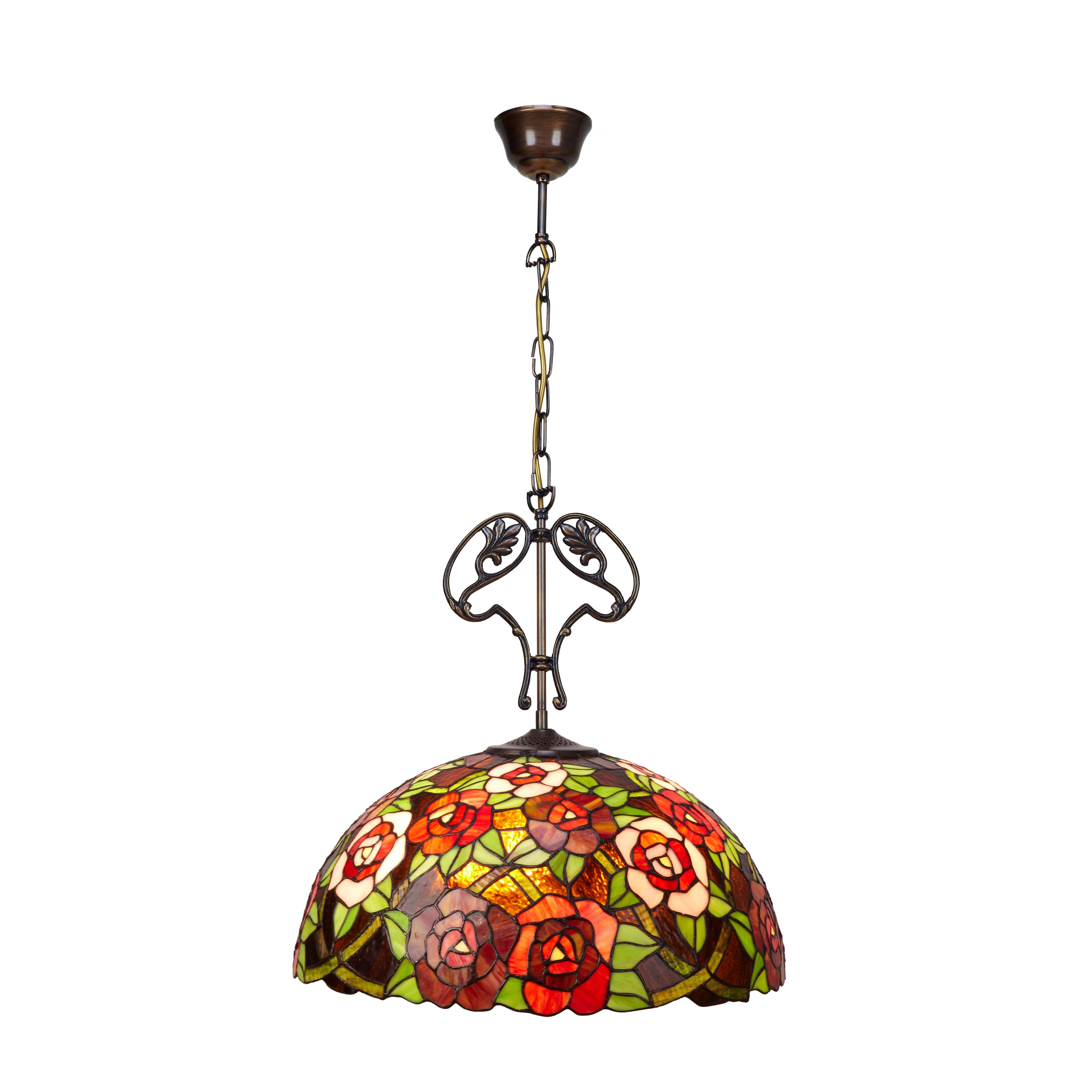 Colgante de techo con cadena y adorno fundición con pantalla diámetro 45cm Serie New York FIJALO LG247166