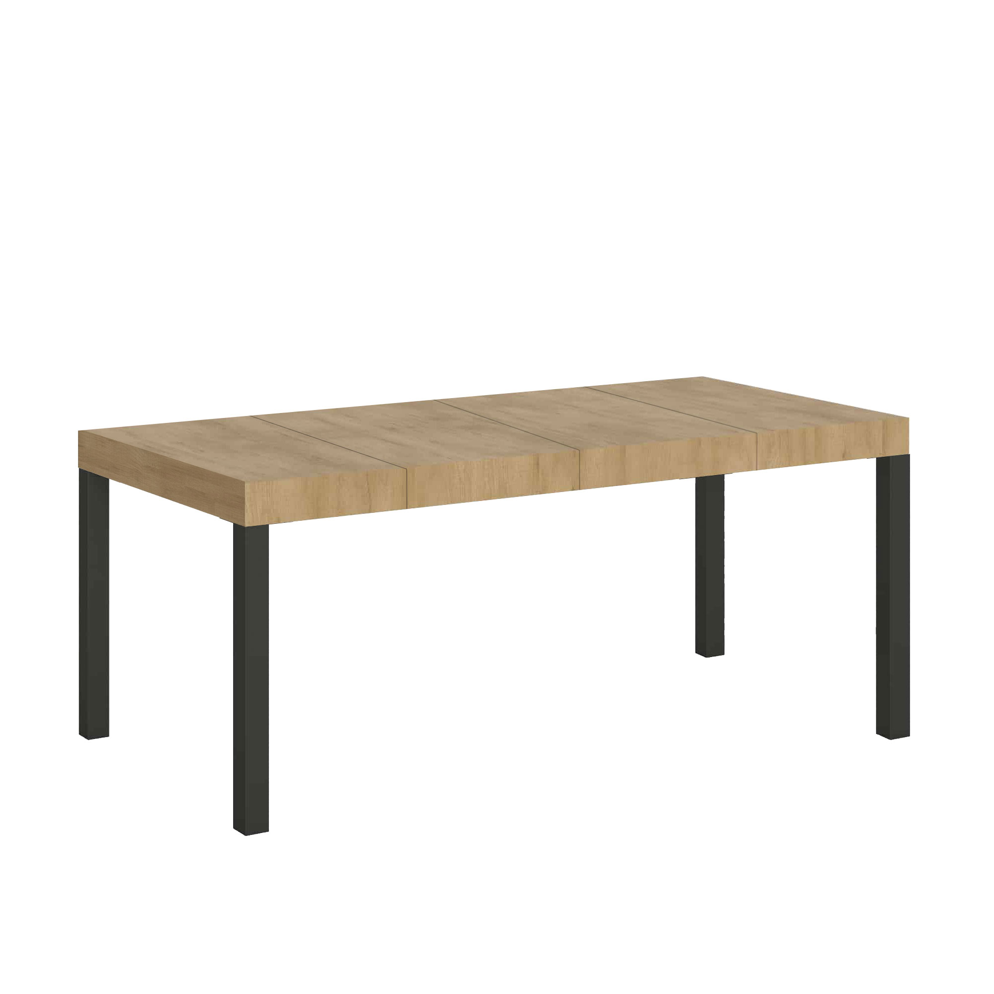 Mesa extensible 90x90/246 cm Everyday Premium Roble Nature Estructura Antracita - Itamoby