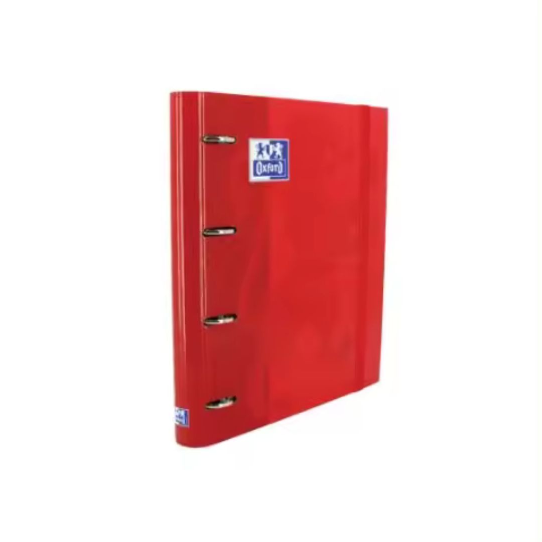 CARPETA 4 ANILLAS OXFORD EUROPEANBINDER 100 HOJAS CON RECAMBIO Y GOMA LIGERA 5x5