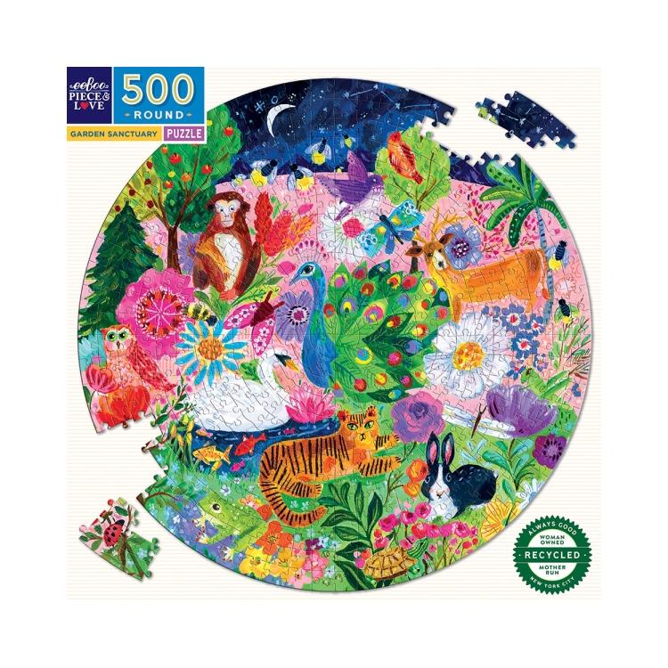 eeBoo - Rompecabezas eeBoo - Ronda de 500 piezas - Santuario de Jardín - (EPZFGSA)
