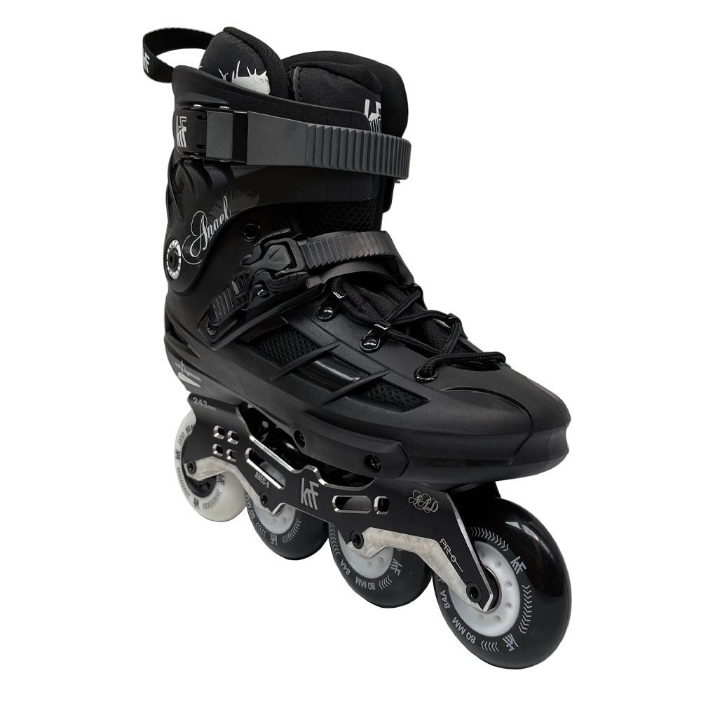 KRF The New Urban Concept Patin 4 Ruedas de 80 mm Freeskate Angel Negro Velocidad