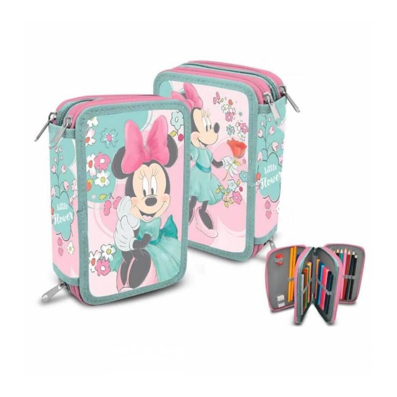 Kids Plumier Minnie Disney Triple Original Infantil Compacto 12x20x6cm