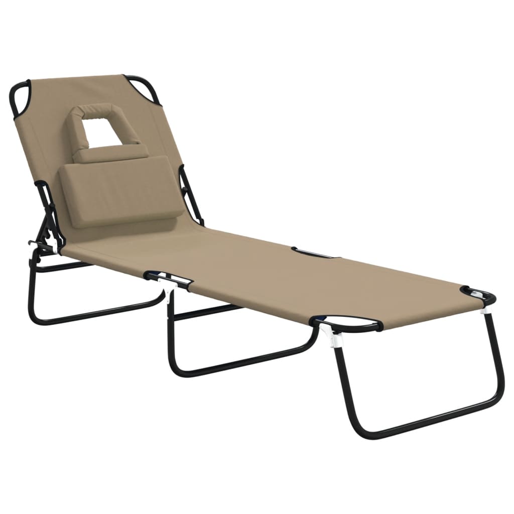 Vidaxl Tumbona Plegable Acero Recubrimiento en Polvo Tela Oxford Azul
