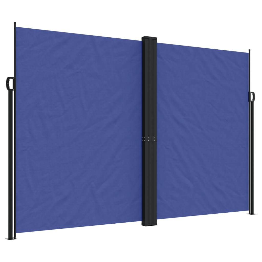 vidaXL Toldo lateral retráctil 220x1200 cm Color Negro, Crema, Azul