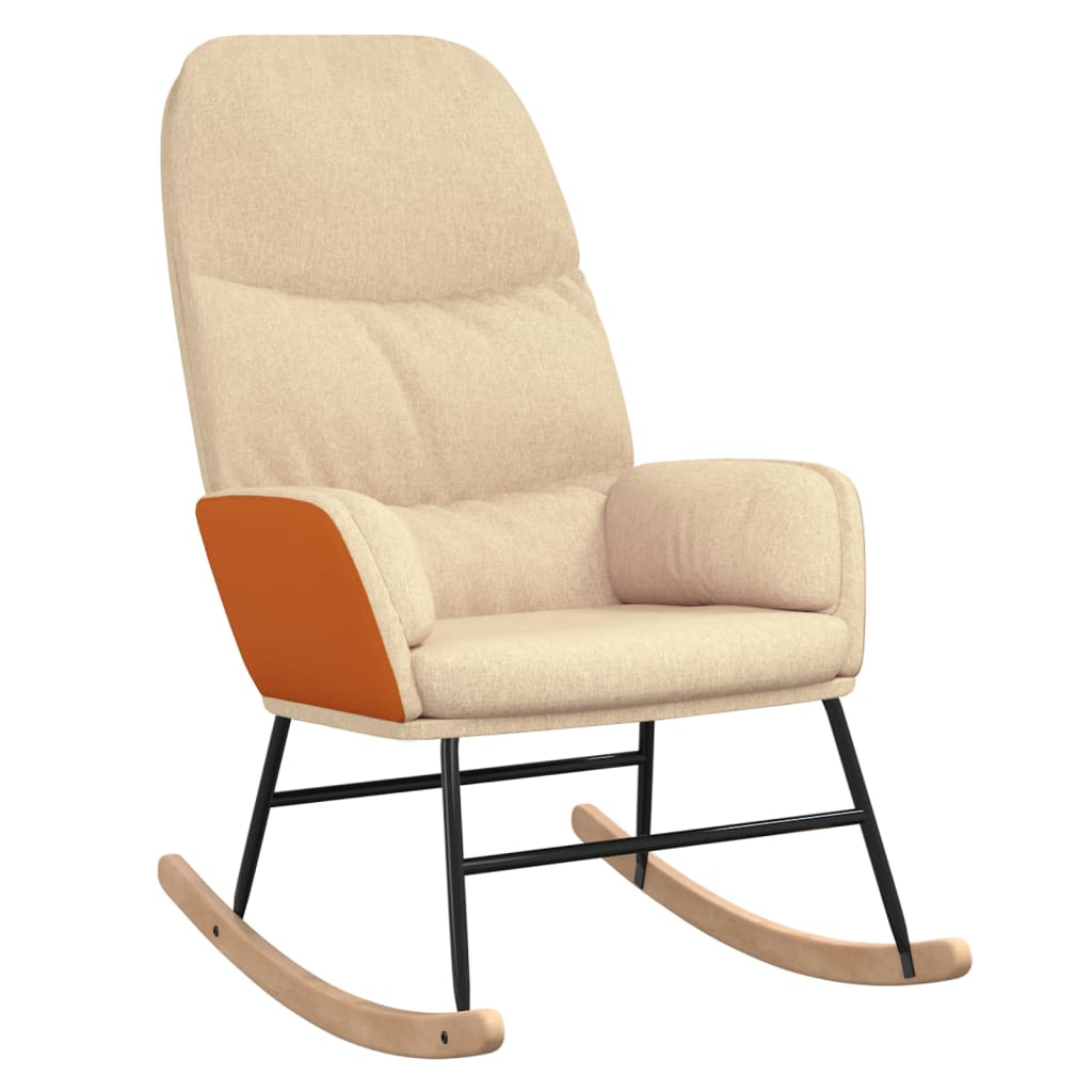 vidaXL Silla mecedora de tela Multicolor