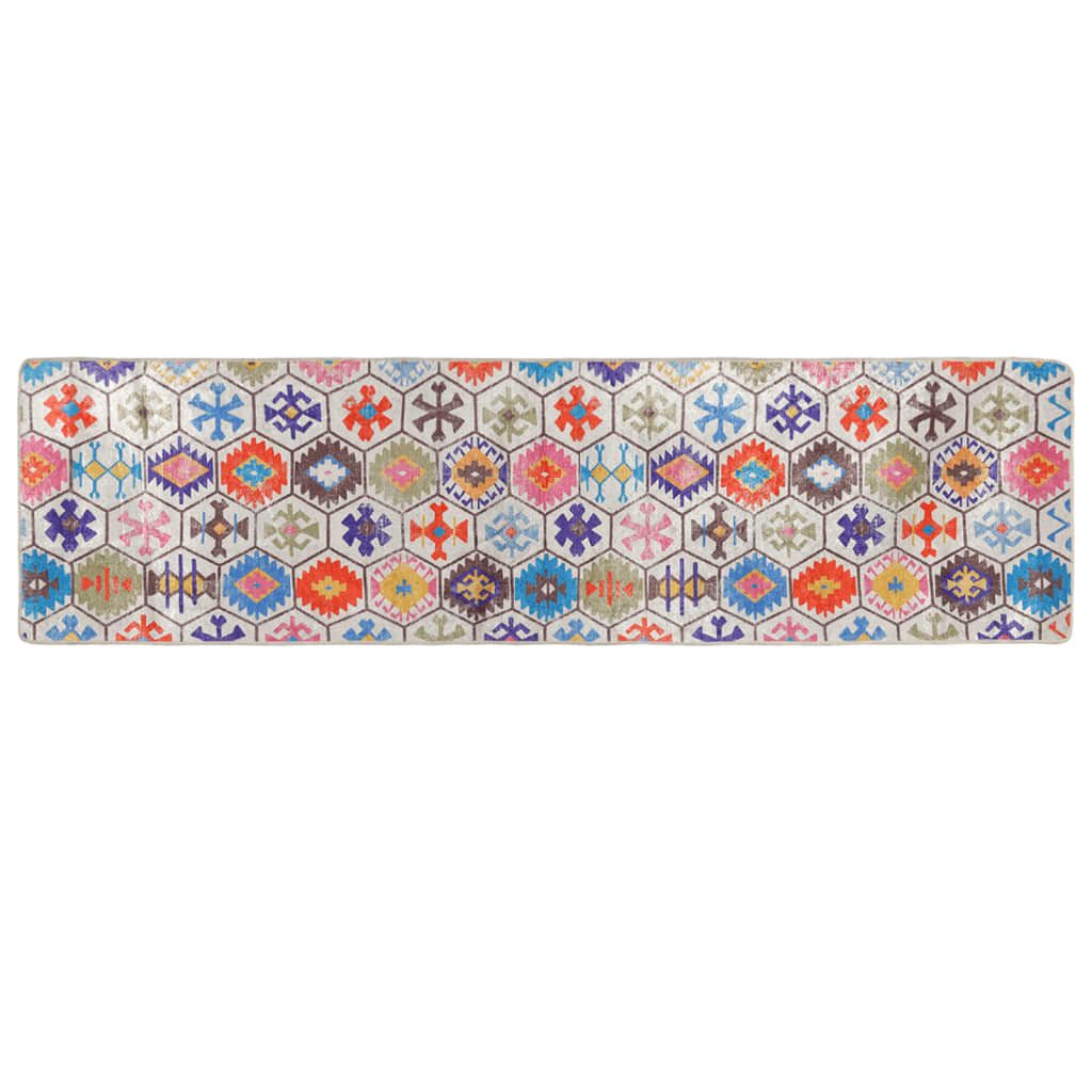 Vidaxl Alfombra Lavable Antideslizante Multicolor 80x300 Cm