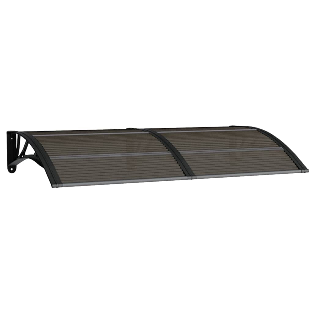 Vidaxl Marquesina de Puerta Policarbonato 150x75 Cm Negro y Transparente