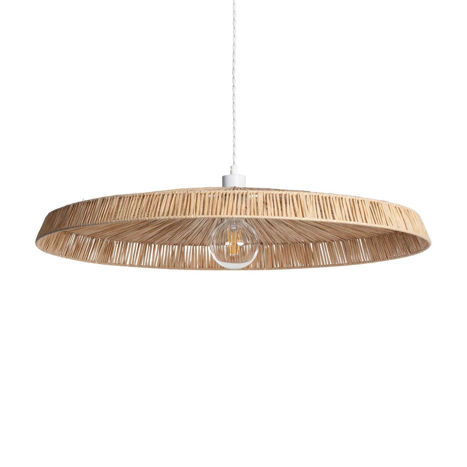 Ledkia Lámpara Colgante Yokho ILUZZIA de Fibras Naturales con Diseño Único y Acabados de Calidad para Iluminar Tu Interior