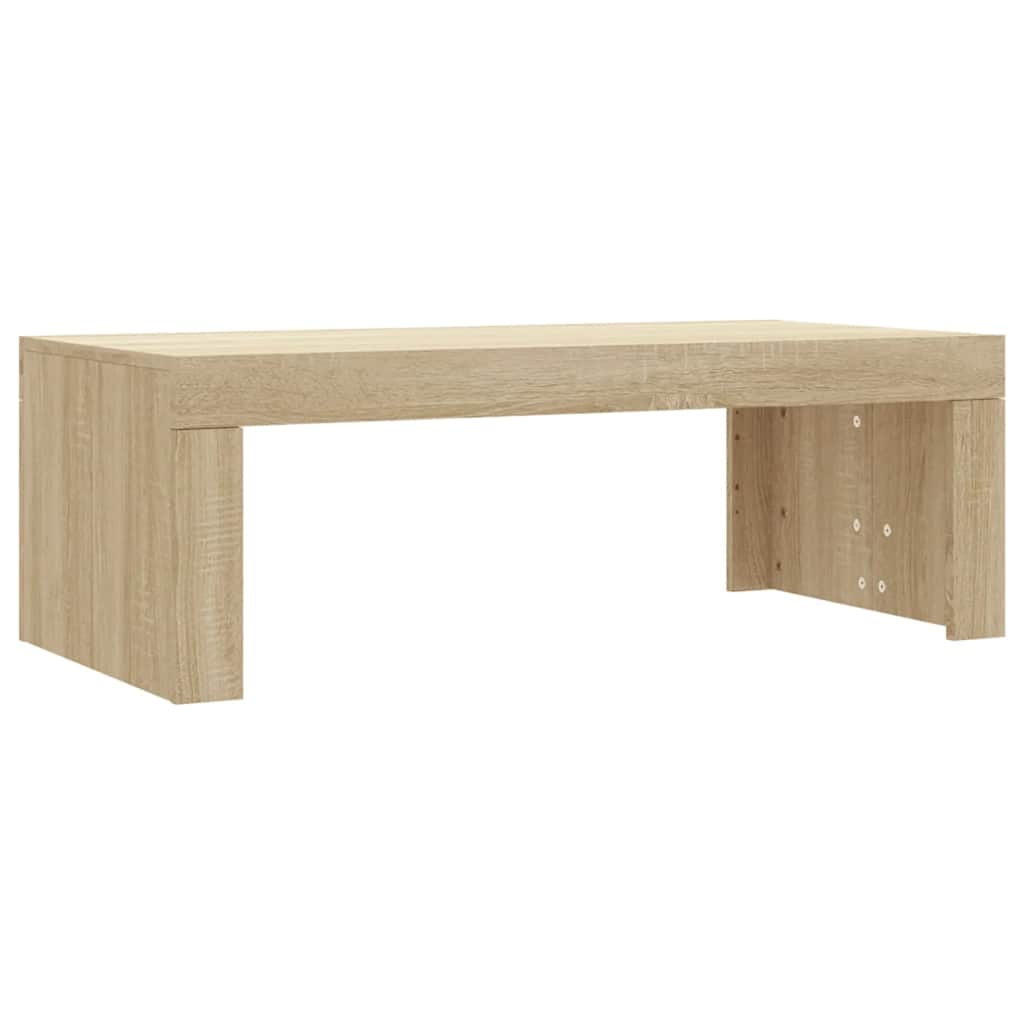 vidaXL Mesa de centro madera de ingeniería envejecida 102x50x35 cm en color Madera antigua/Roble Sonoma/Roble artisan | estructura resistente ideal para salón dormitorio o estudio