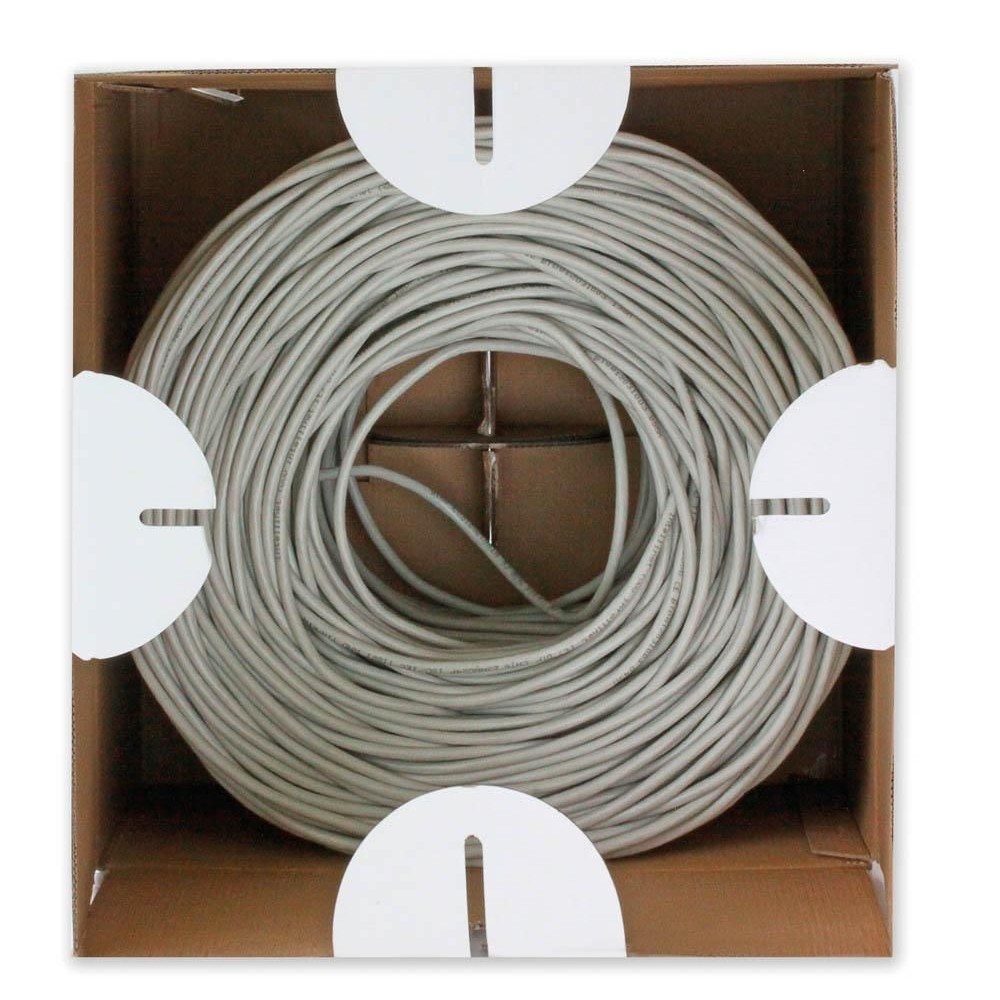 Techly ITP-C6F-FL - Cable de red (305 m, Cat6, F/UTP (FTP), Gris)