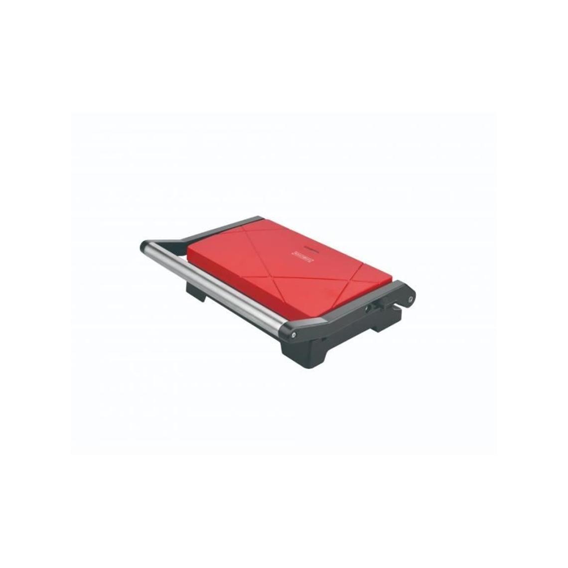 Sandwichera Royalty Line 1000W | Grill Multiusos rojo Profesional (35x31x57cm)
