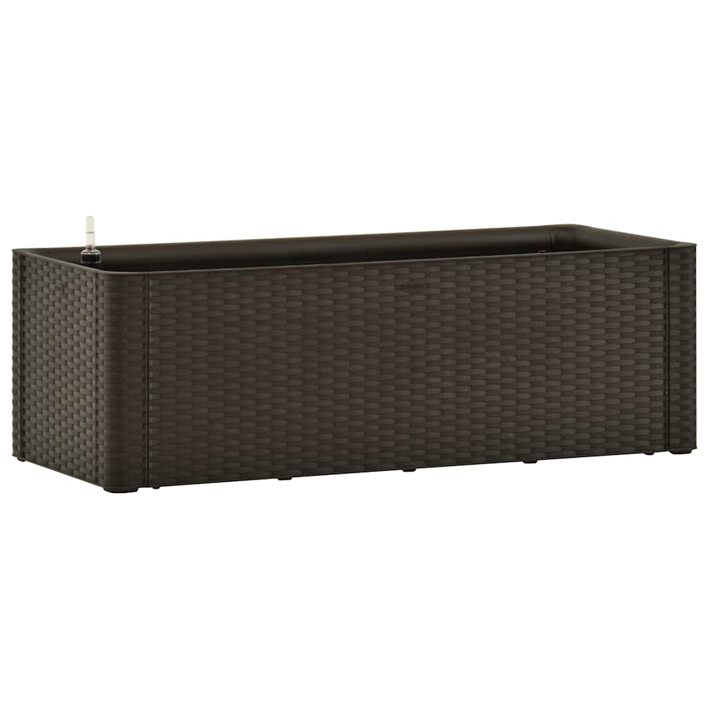 vidaXL Arriate con sistema de riego automático moca 100x43x33 cm