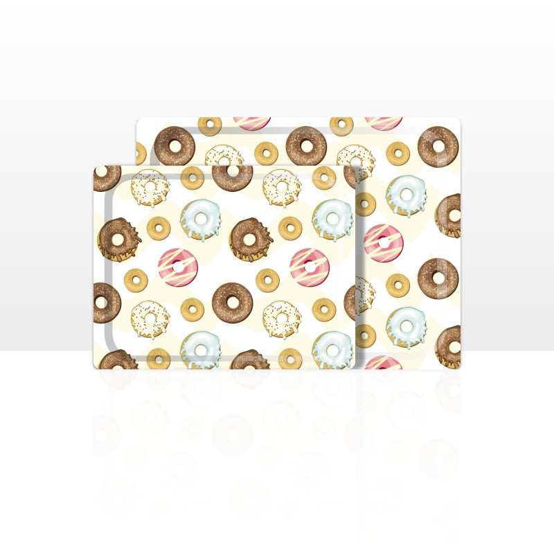 DON HIERRO - Set de 2 bandejas de servir, 42 x 29 cm y 48 x 37 cm, aptas para lavavajillas.-