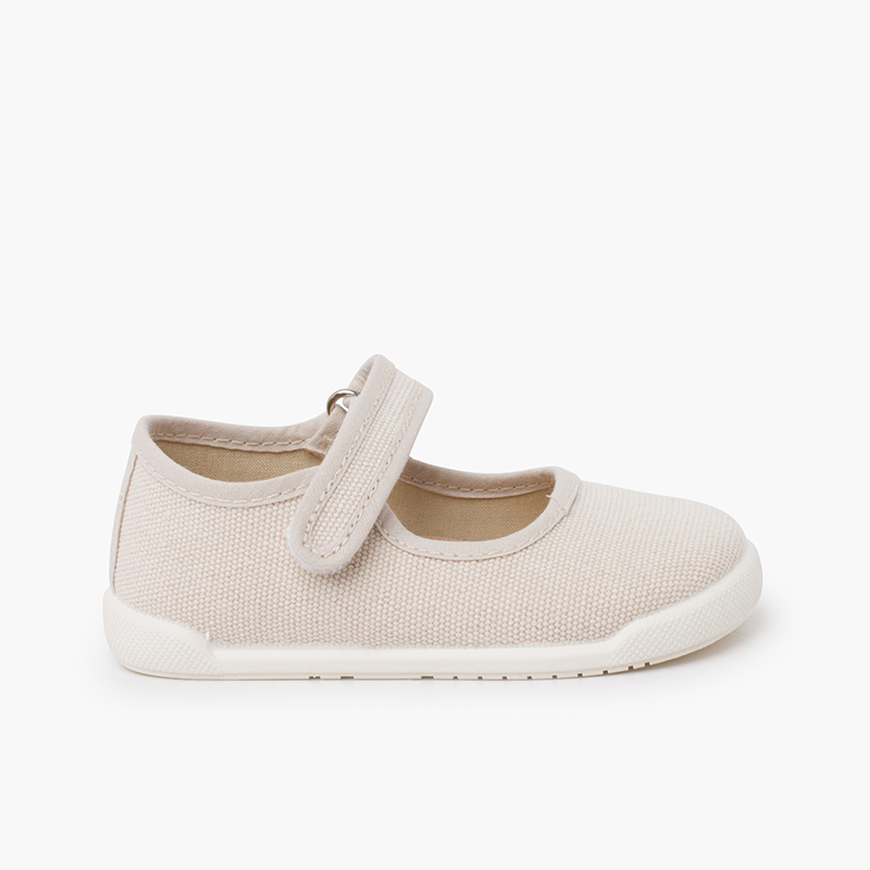 Pisamonas Merceditas barefoot lona canvas tira adherente
