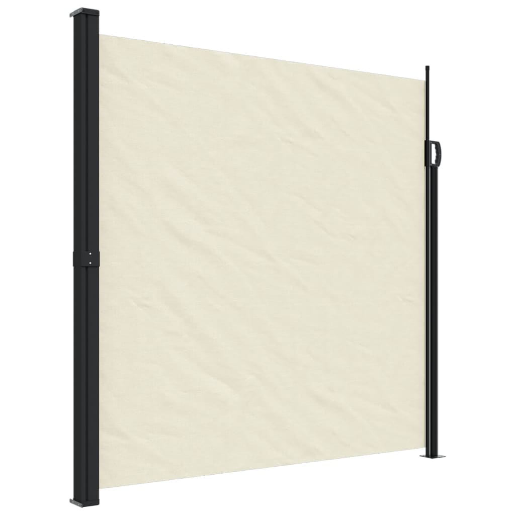 vidaXL Toldo lateral retráctil 200x500 cm Color Negro, Crema, Azul