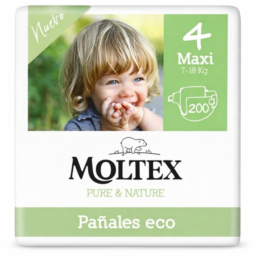 PAÑAL MOLTEX PURE & NATURE TALLA 4 (9-15KG) 50 UDS