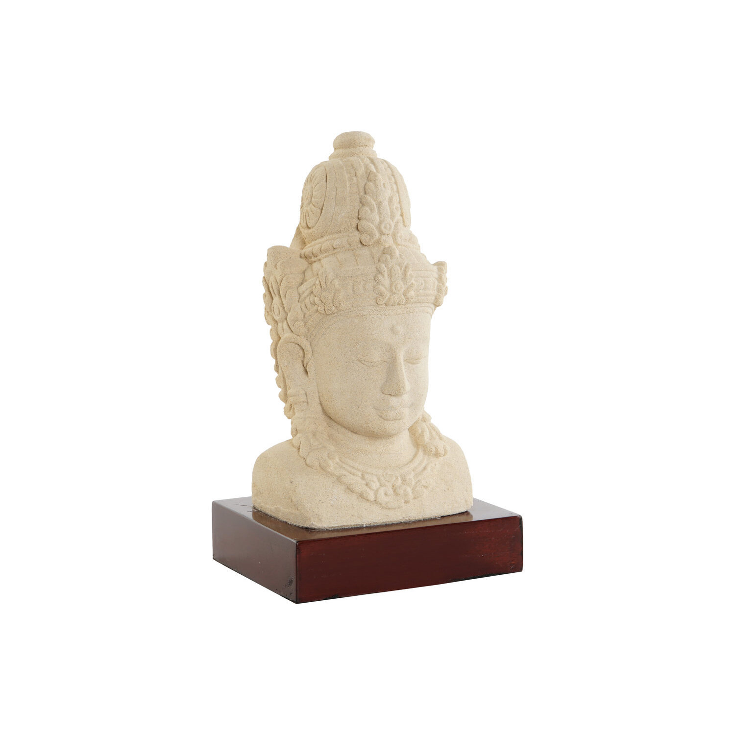 Figura cemento 21x17x37 busto deidad javanesa sob , El mejor complemento para tu hogar.