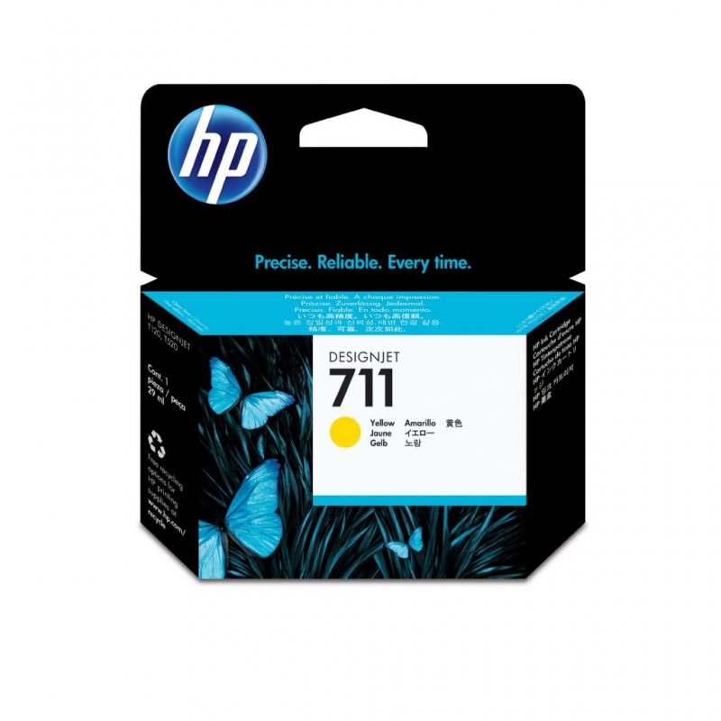 Original hp 711 designjet yellow ink cartridge